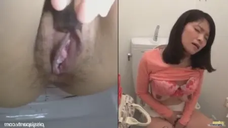 Скрытая съемка мастурбации японки в общественном туалете